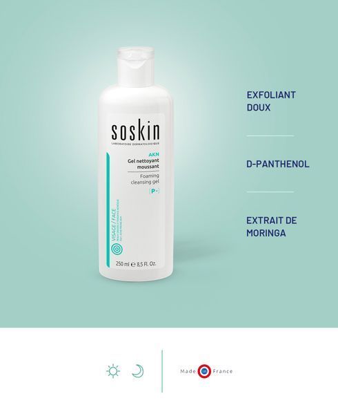 Soskin AKN Foaming Cleansing Gel - очищающий гель-пенка для жирной и комбинированной кожи лица