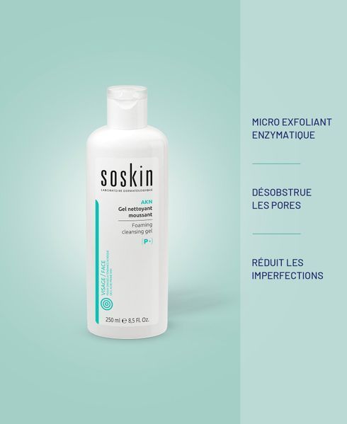 Soskin AKN Foaming Cleansing Gel - очищающий гель-пенка для жирной и комбинированной кожи лица