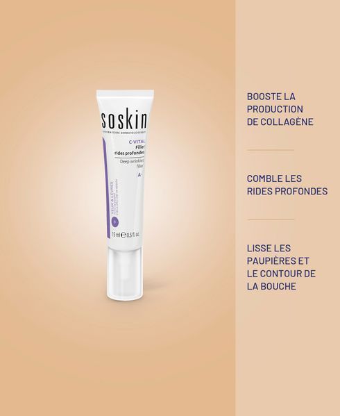 Soskin C-Vital Deep Wrinkles Filler - крем-филлер от глубоких морщин для лица и зоны глаз