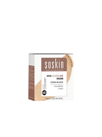 Soskin Cover.MD Foundation Cream SPF30 Beige - компактный тональный крем для лица, бежевый