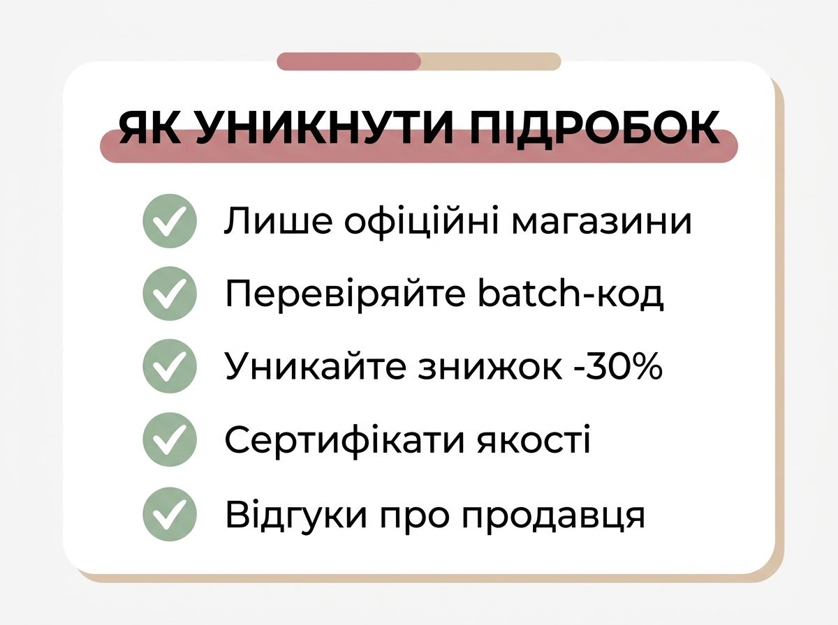 Чеклист як уникнути підробок преміальної косметики під час покупки азелаїнової кислоти