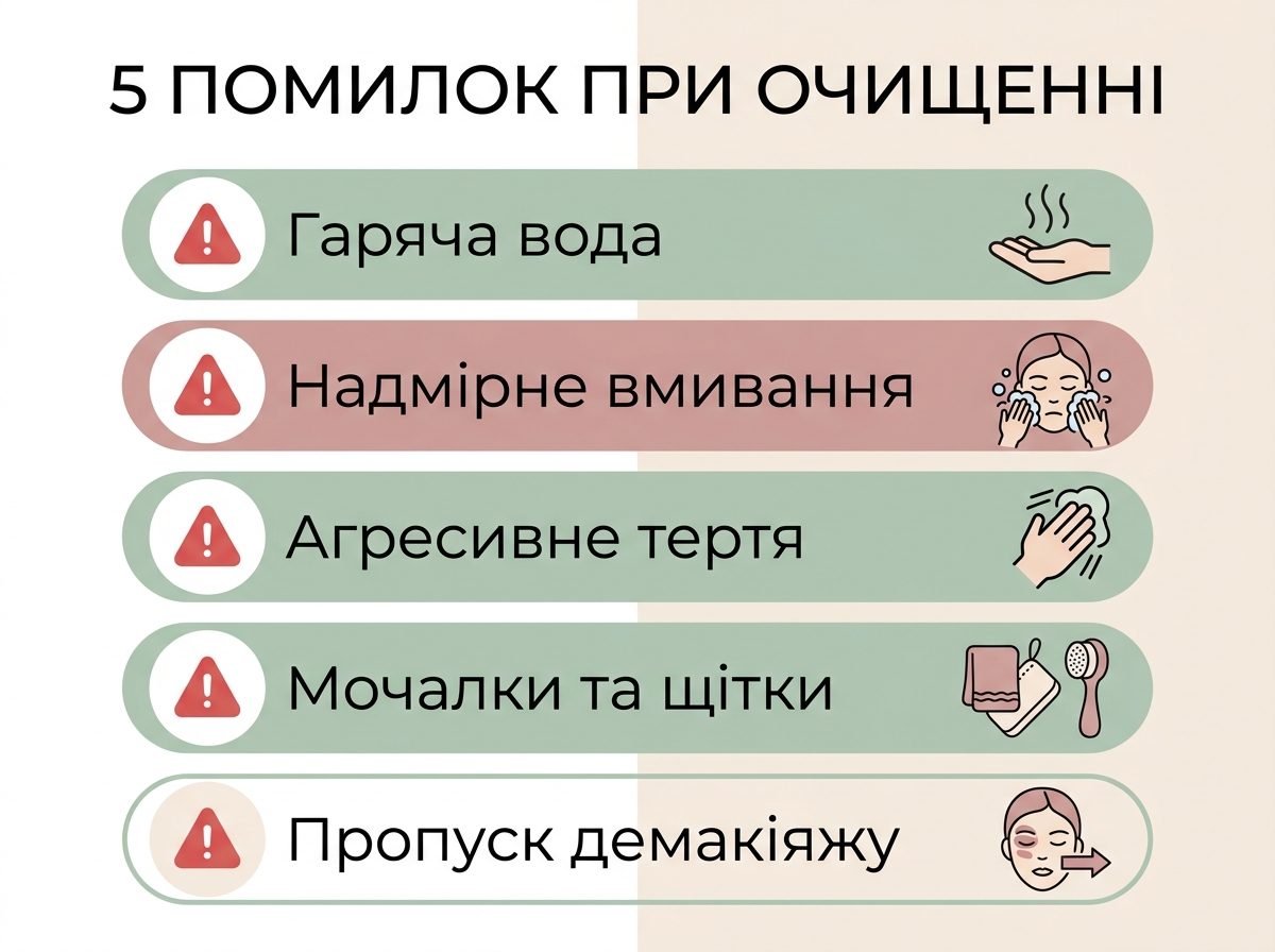 П'ять помилок при очищенні чутливої шкіри обличчя