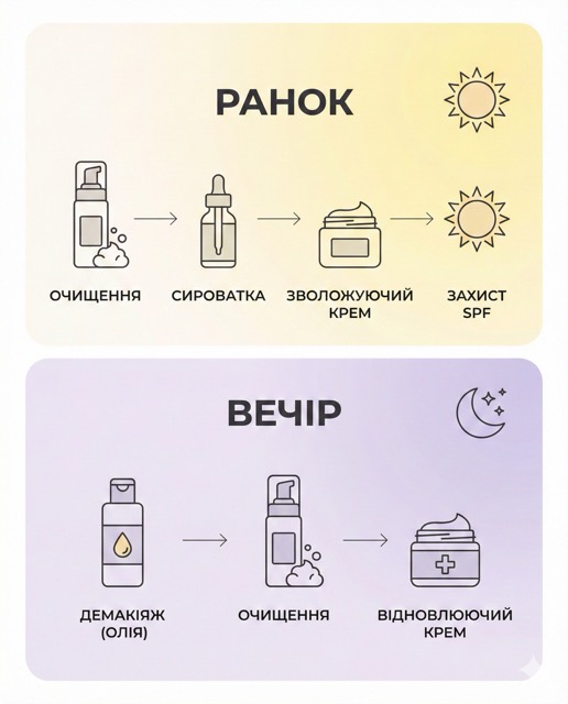 Пошаговая схема ухода с ниацинамидом: утренний и вечерний routine