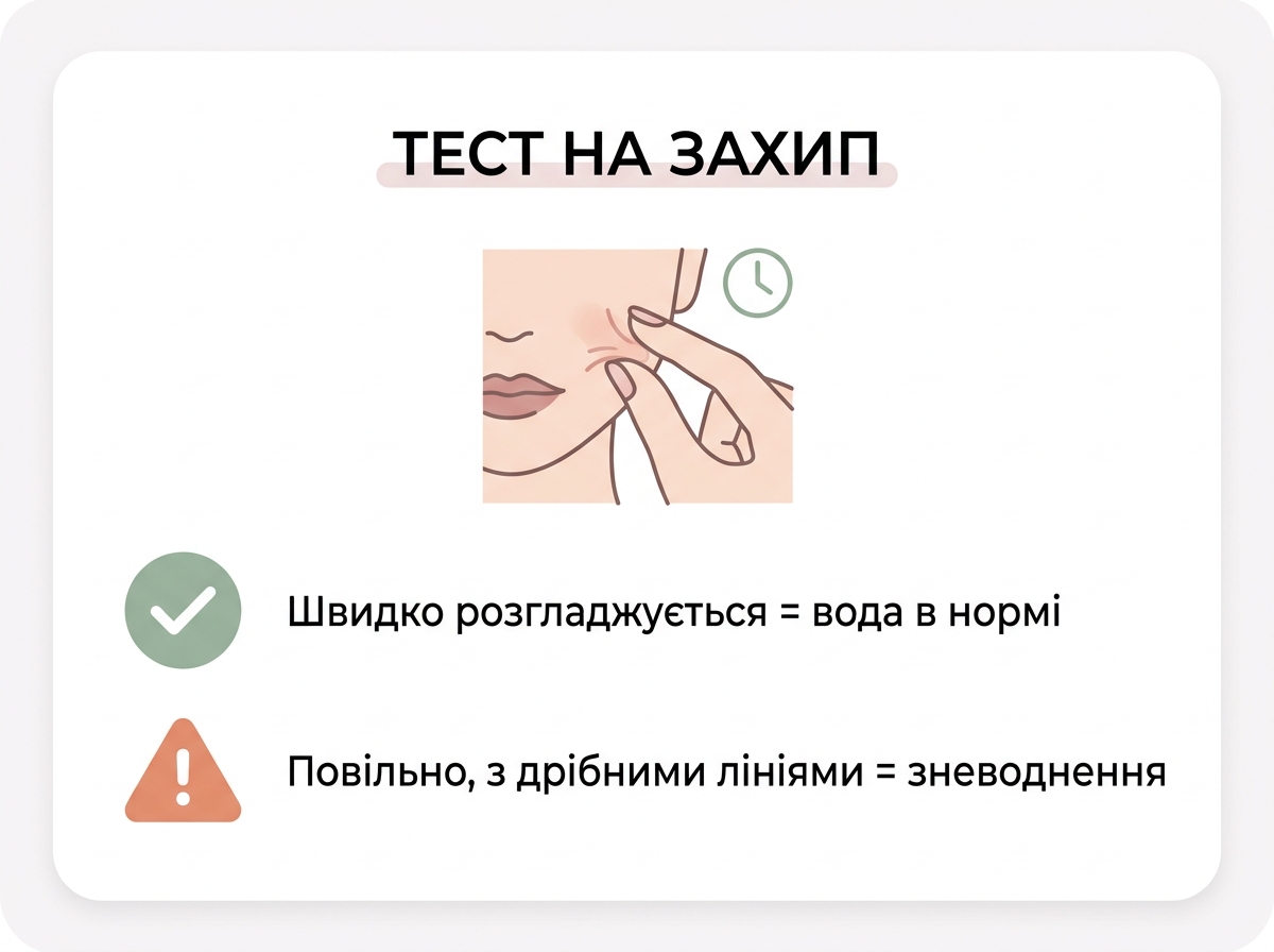 Як визначити зневоднену шкіру: тест защипу та ключові ознаки нестачі води